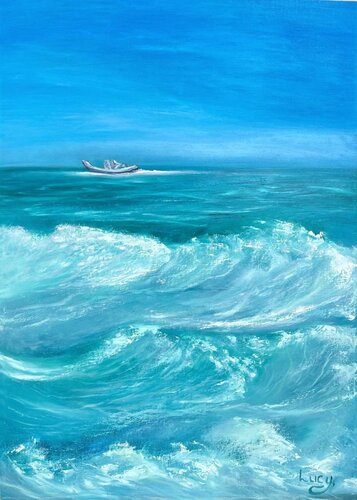 Hot Wind over the Adamantine Sea by Lucy Moon, Painting for Sale on Select