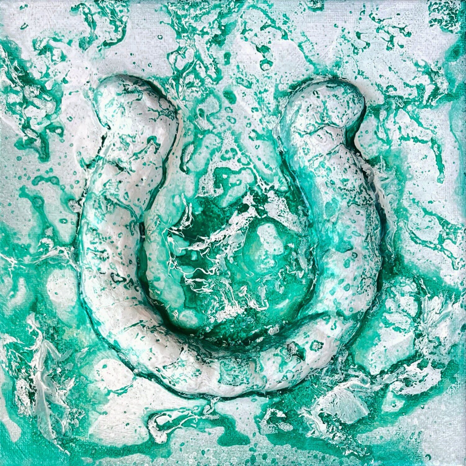 Horseshoe "Ocean of Luck" Lucy Moon Original painting for sale