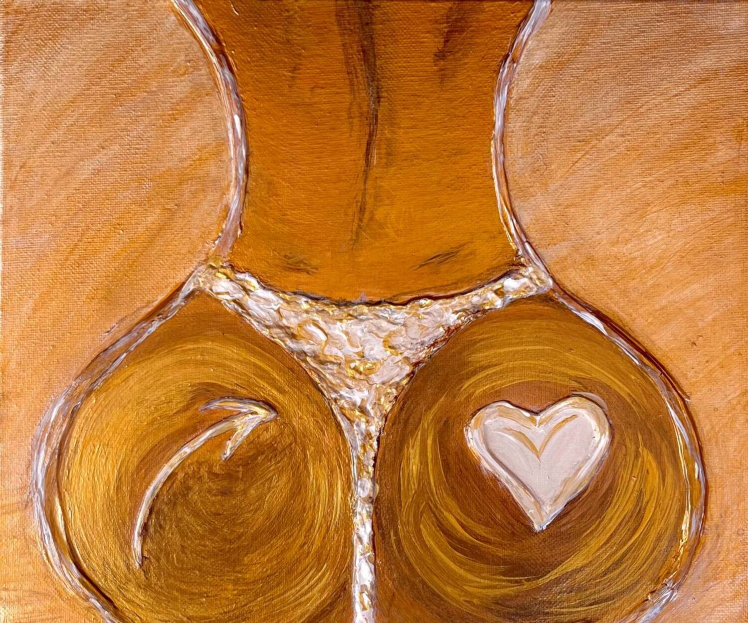 A Beautiful Girl with Cupid's Arrow Lucy Moon Original painting for sale