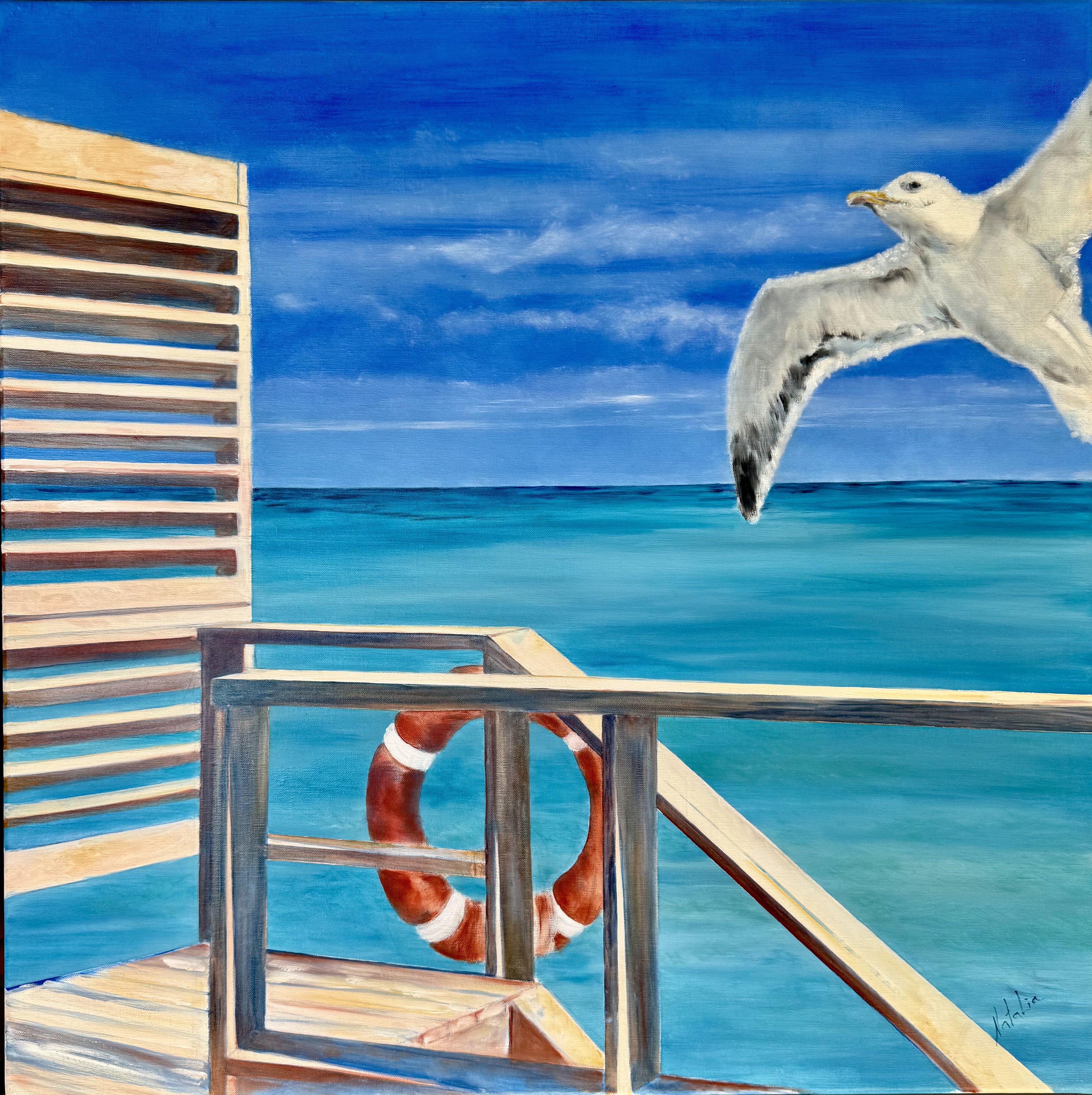 La mouette au Maldives
