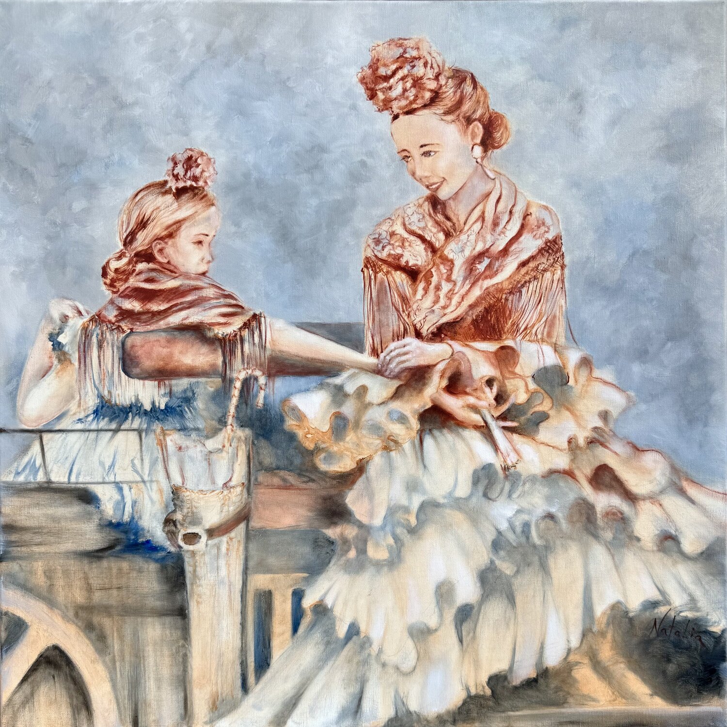 Sevillanas. La petite est fatiguée. NATALIA LALETINA Original painting for sale