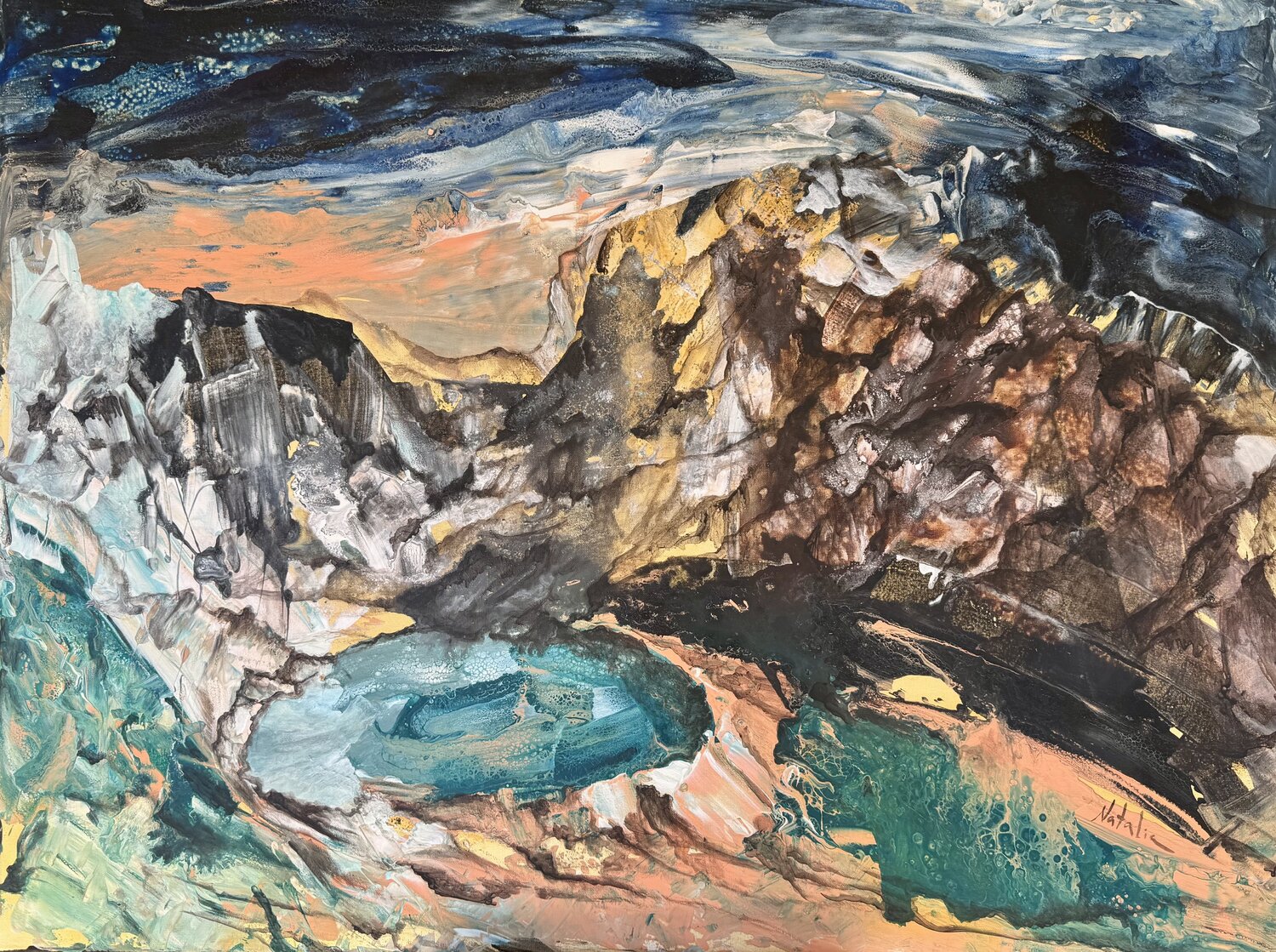 En touchant le ciel NATALIA LALETINA Original painting for sale