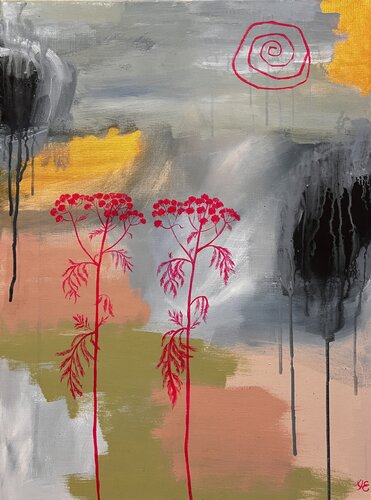 Syntetik Garden. by Jeannette Reupke, Painting for Sale on Select