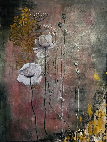 Rose Reverie Poppy by Jeannette Reupke, Painting for Sale on Select