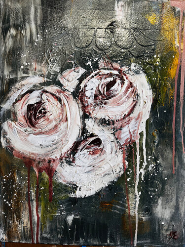White roses by Jeannette Reupke, Painting for Sale on Select