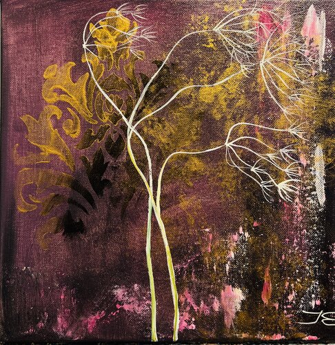 Rose Reverie black by Jeannette Reupke, Painting for Sale on Select