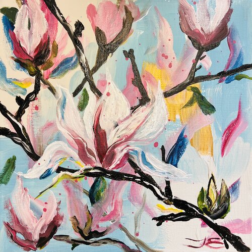 Magnolie by Jeannette Reupke, Painting for Sale on Select