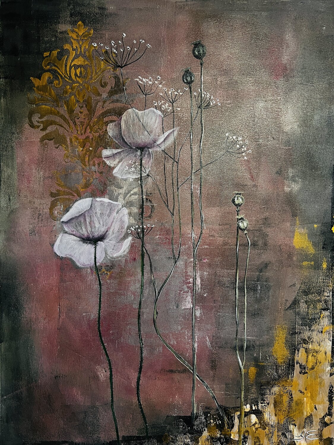 Rose Reverie Poppy Jeannette Reupke Original painting for sale