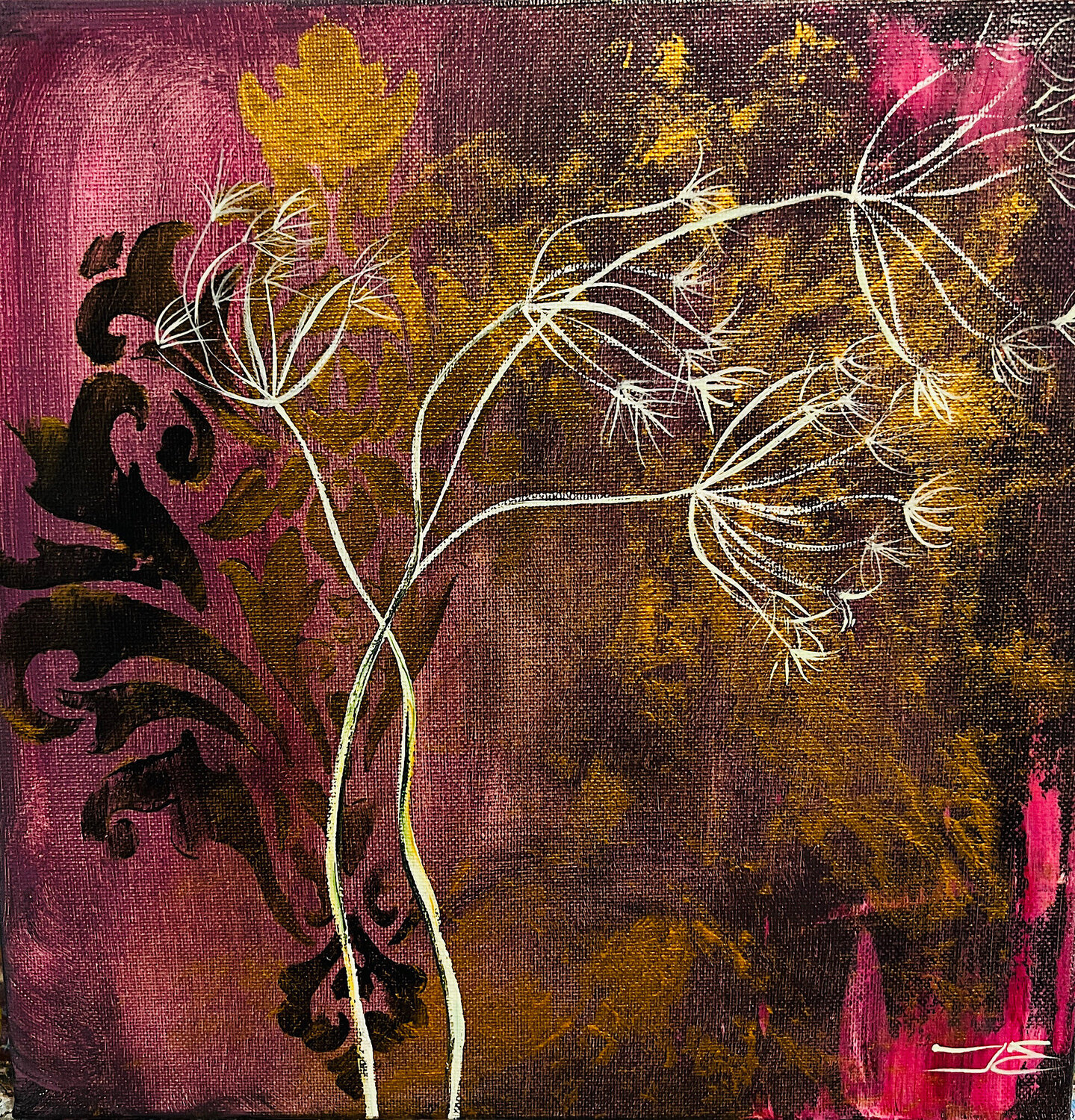Rose Reverie Pink Jeannette Reupke Original painting for sale