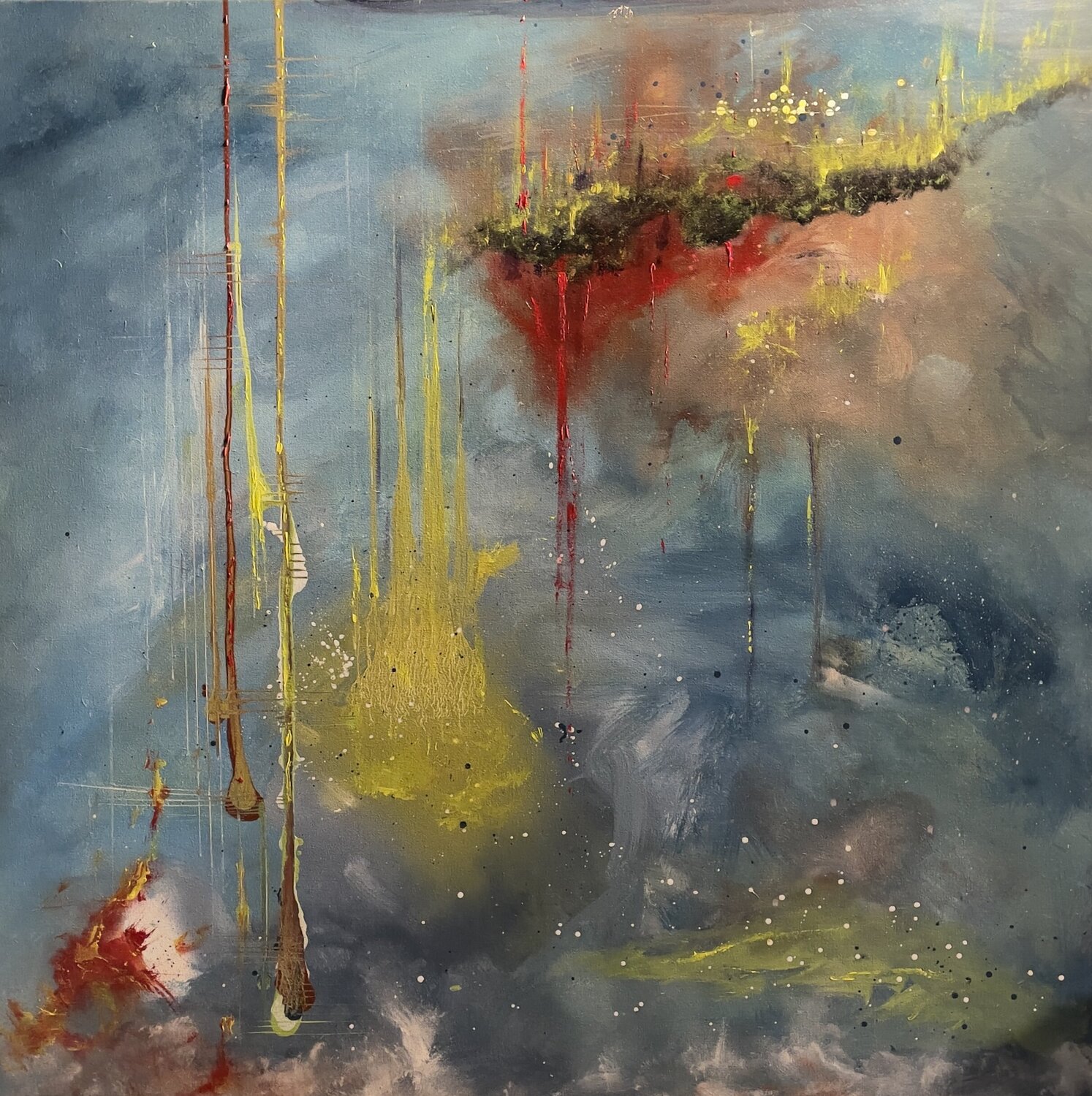 "Blu Azure" Gery Kempczynski Original painting for sale