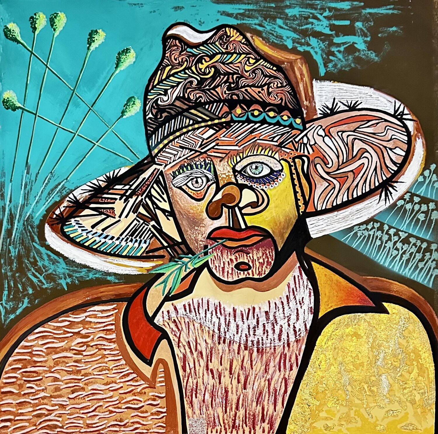 Agriculture man - Aldeir Felipe Cavalcanti Original painting for sale