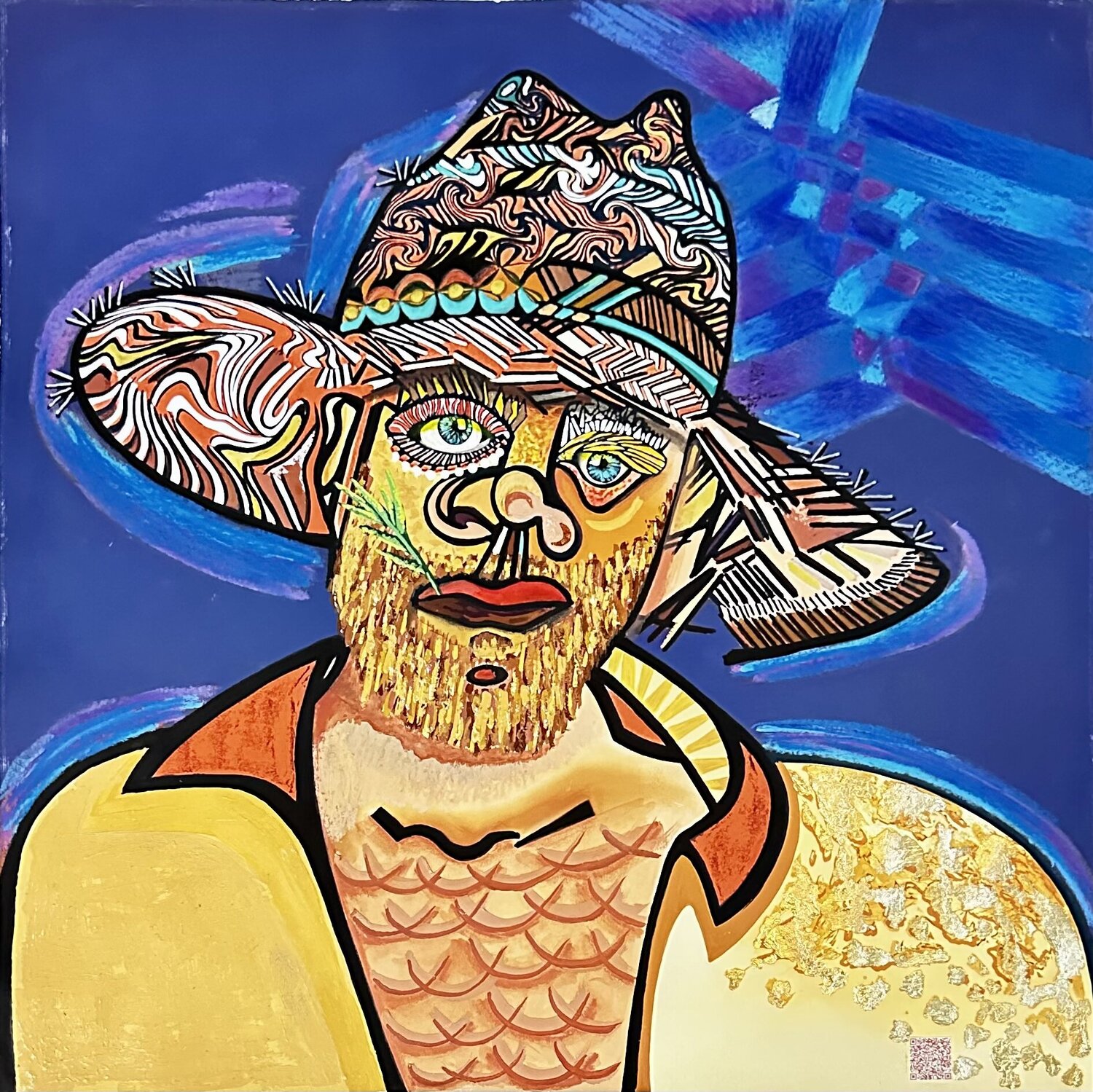 Agriculture man - Mathias Felipe Cavalcanti Original painting for sale