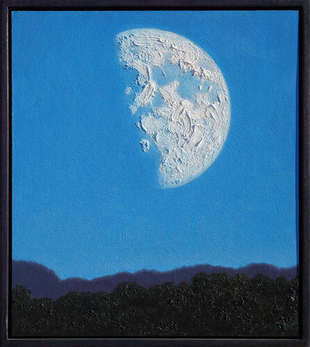Float a moon by Seung Hwan Kim, Painting for Sale on Select