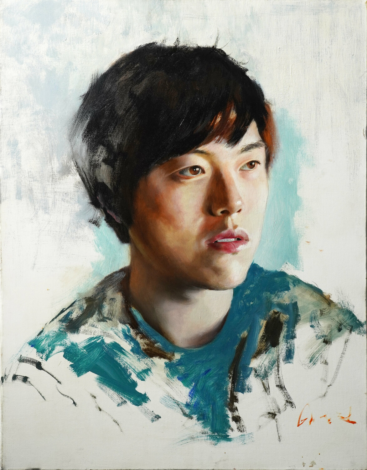 Self portrait Seung Hwan Kim Original painting for sale