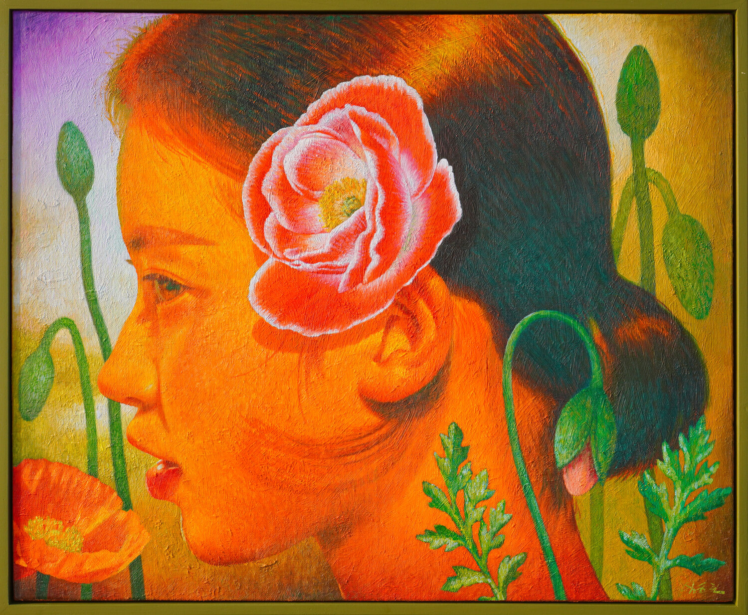 A girl Seung Hwan Kim Original painting for sale