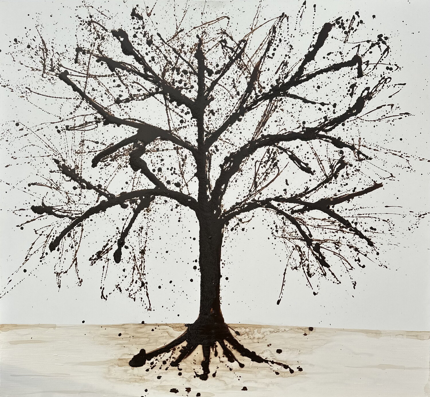 Natural Love | Shamanic tree Fabio Pietrantonio Original painting for sale