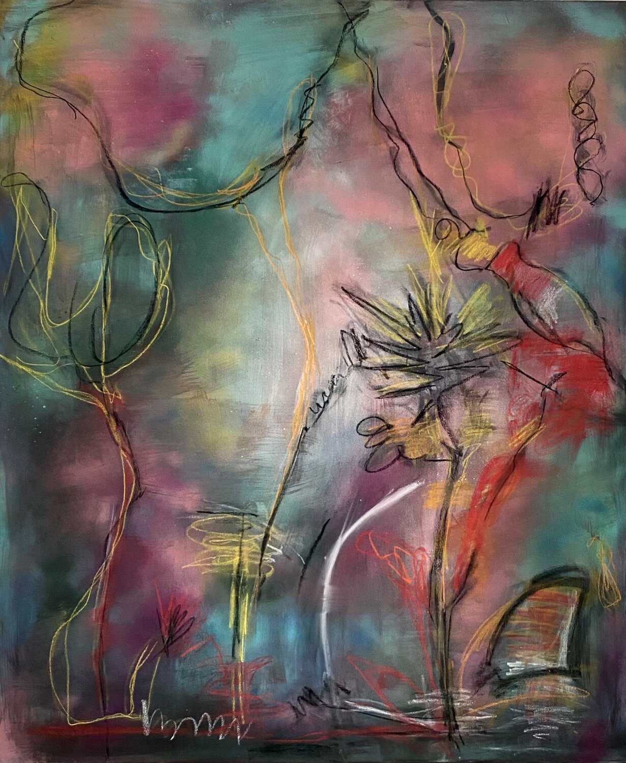 Zuerst war da Chaos...! Eva Funk Original painting for sale