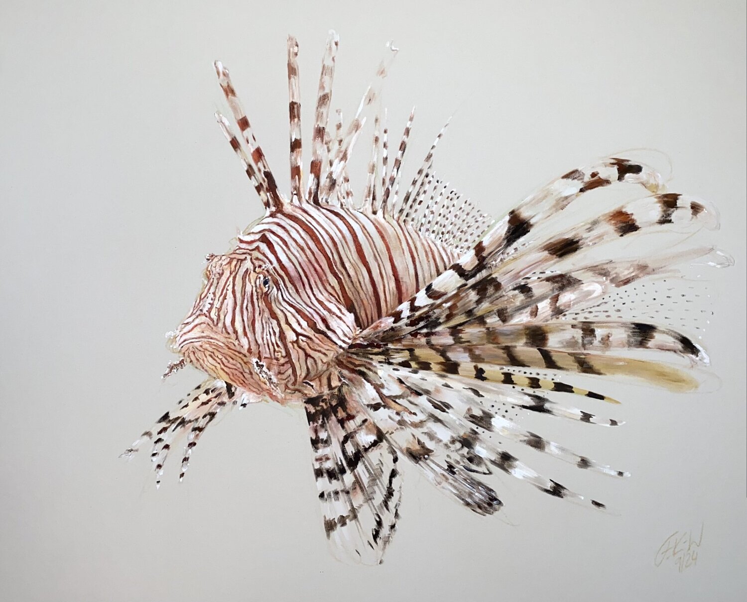 Feuerfisch Florentine Kunze-Wolff Original painting for sale