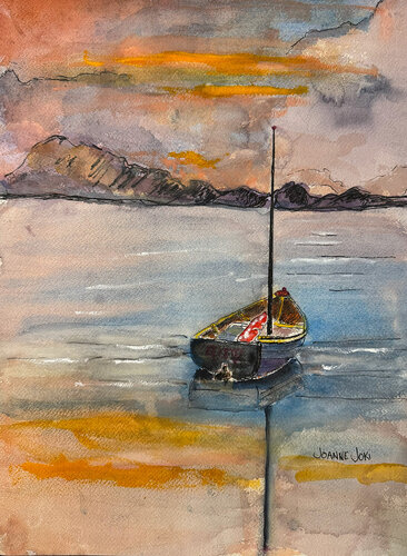 Dream Boat: Reflection after the Storm by Joanne Joki, Painting for Sale on Select