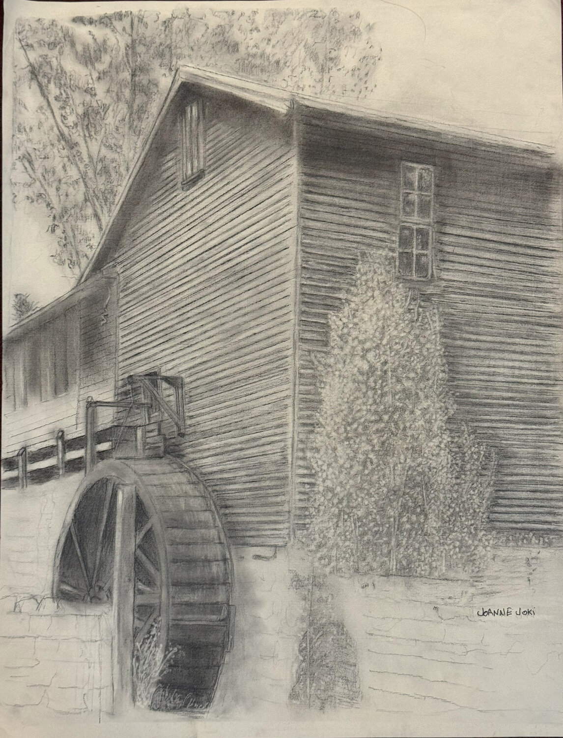 Whispers of a Waterwheel Joanne Joki Drawing for sale