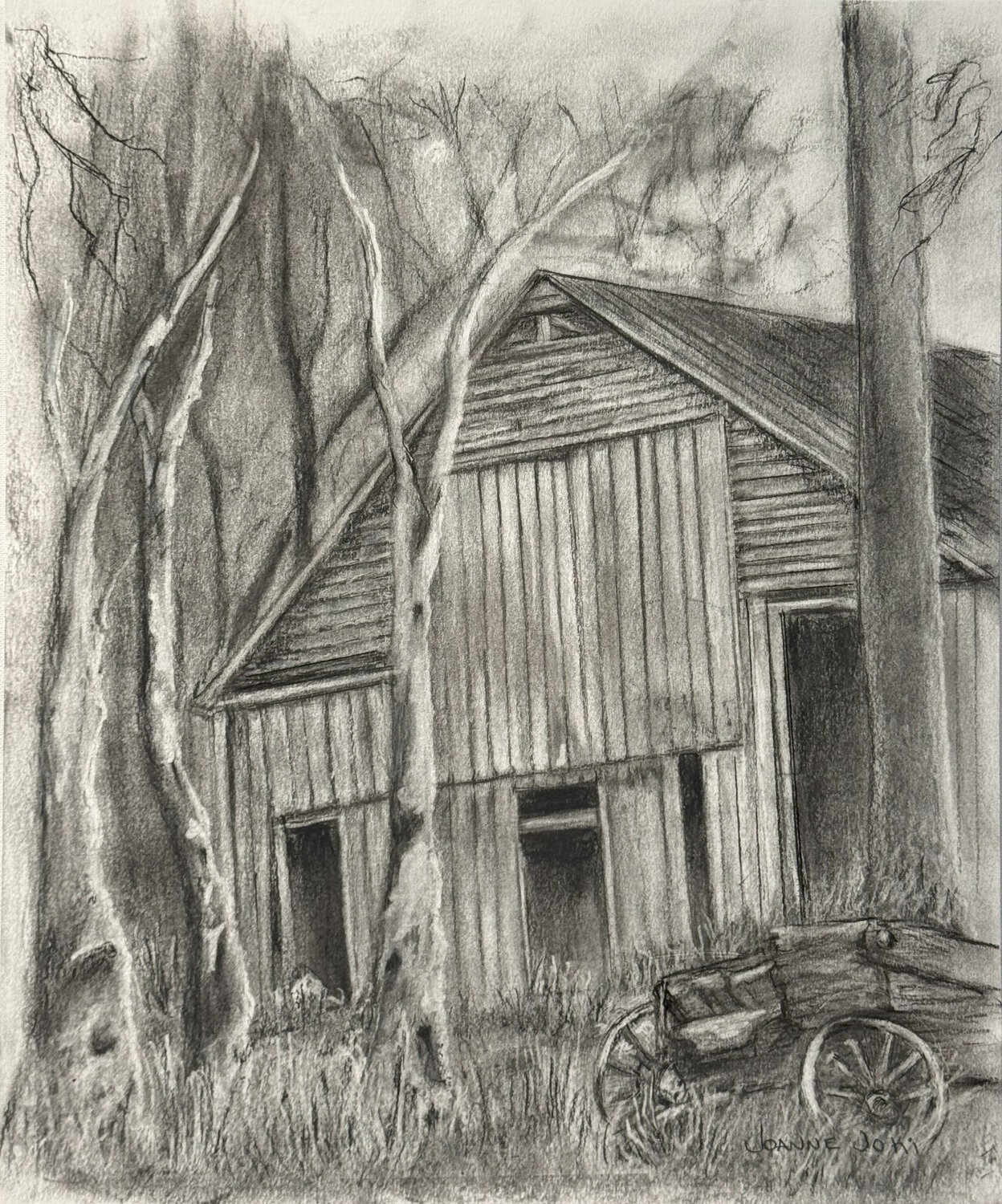 Beauty in Abandonment Joanne Joki Drawing for sale