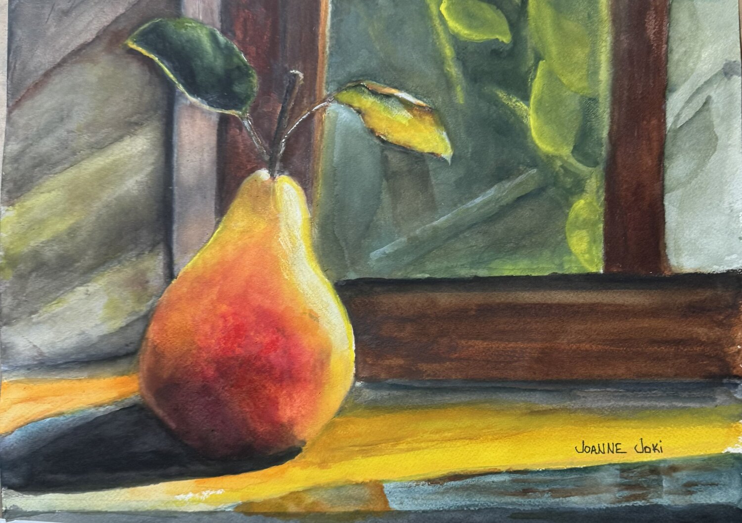 Sunlit Pear Joanne Joki Originalgemälde zu verkaufen