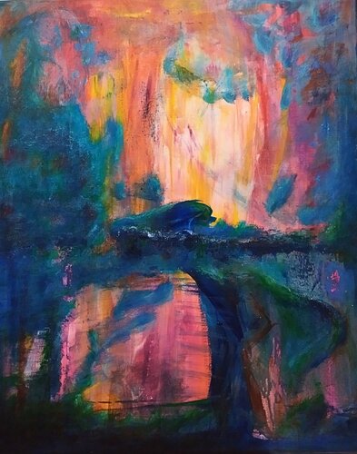 Fire Bridge by Claire Szegvary, Painting for Sale on Select