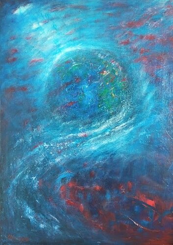Somewhere in the Universe by Claire Szegvary, Painting for Sale on Select