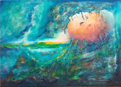 New Planet, New Life by Claire Szegvary, Painting for Sale on Select