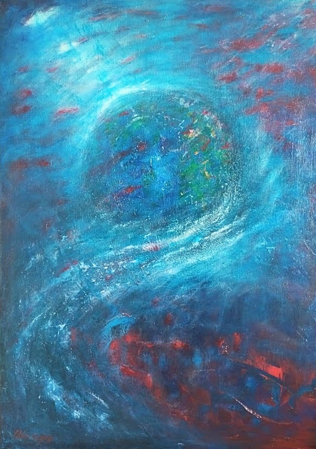 Somewhere in the Universe Claire Szegvary Original painting for sale
