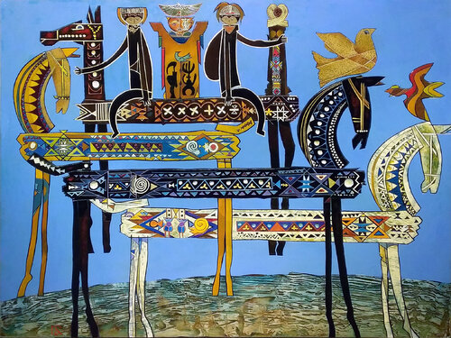 Nomads by Raymond Andrews, Painting for Sale on Select