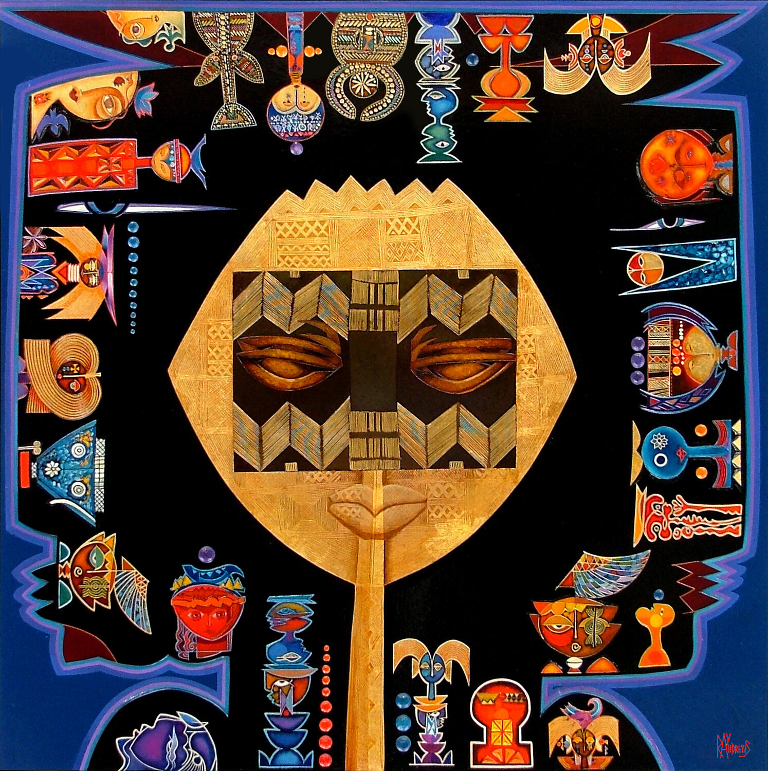 The Spirit of Africa Raymond Andrews Original painting for sale