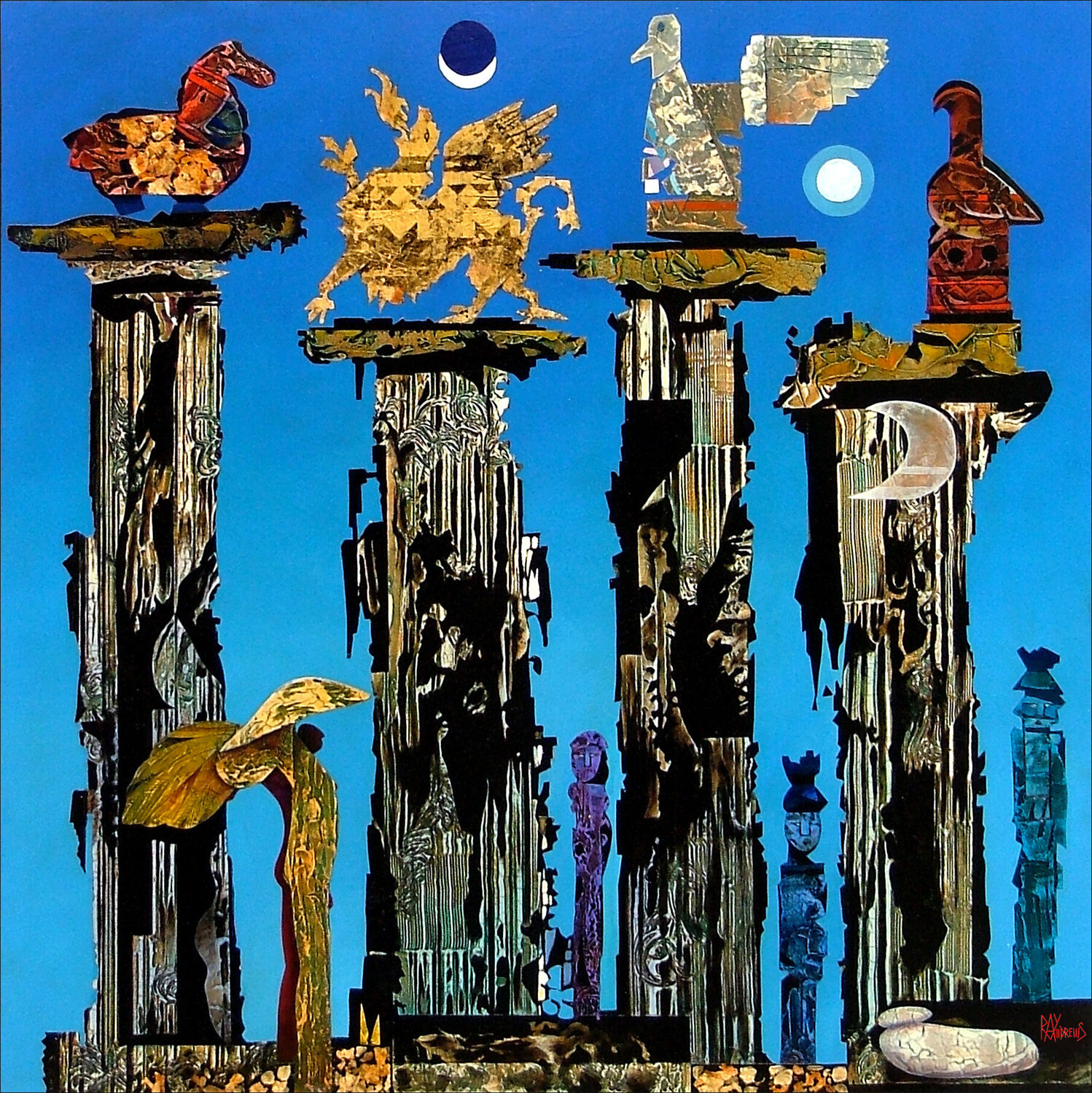Memories of the Beginning of Time Raymond Andrews Original painting for sale