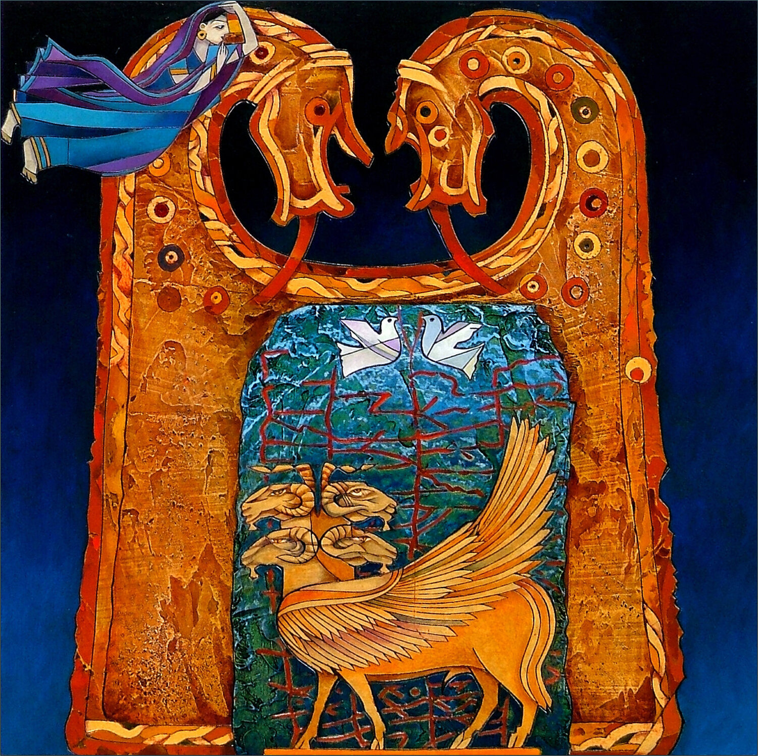 Los Guardianes de las Piedras Raymond Andrews Original painting for sale