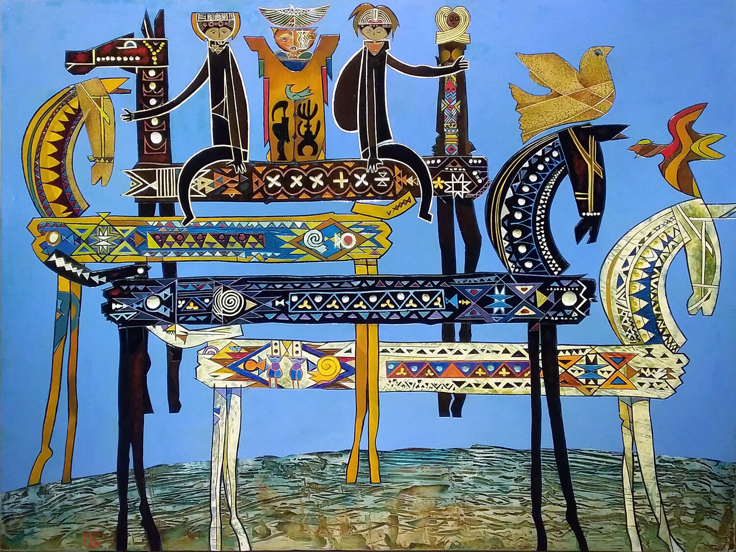 Nomads Raymond Andrews Original painting for sale