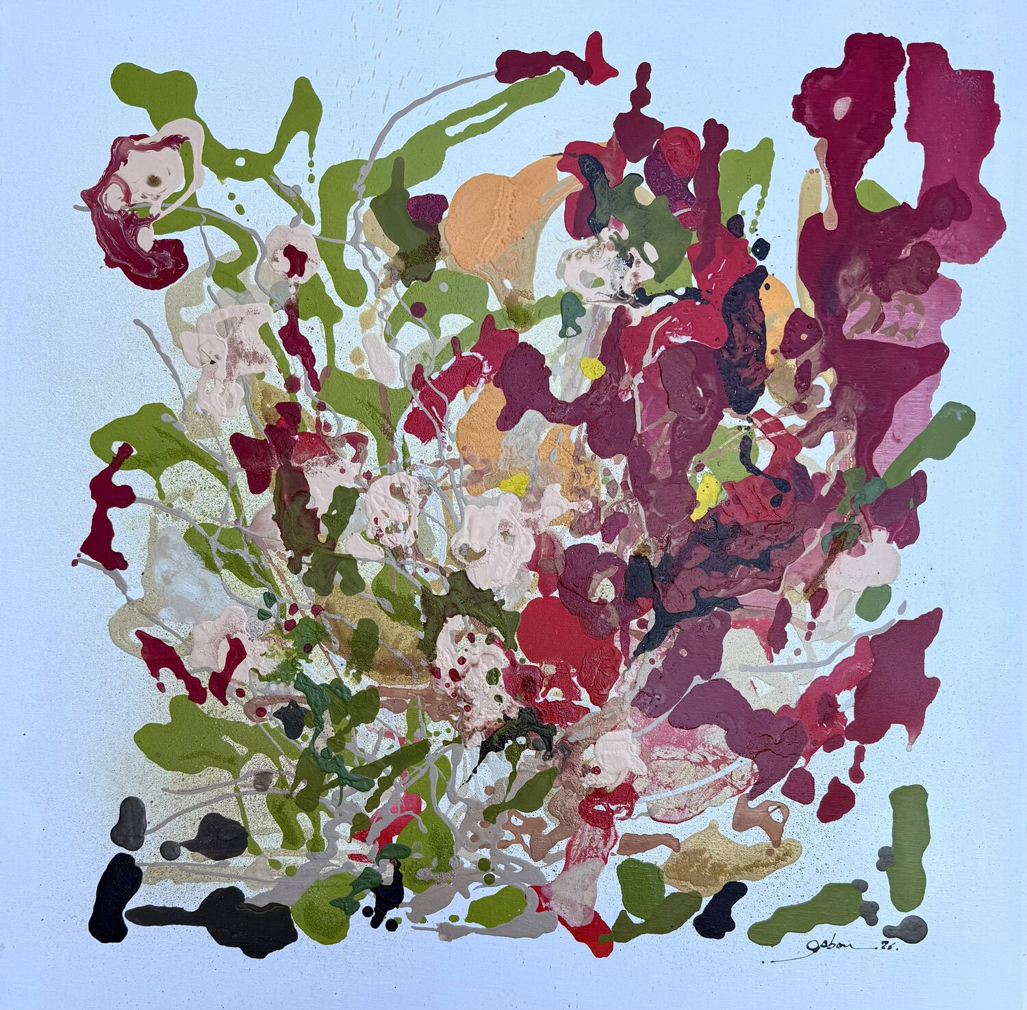 TRAME VIBRANTE GABAN Original painting for sale