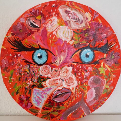 Vulvas and Roses by Simone Gokhtel, Painting for Sale on Select
