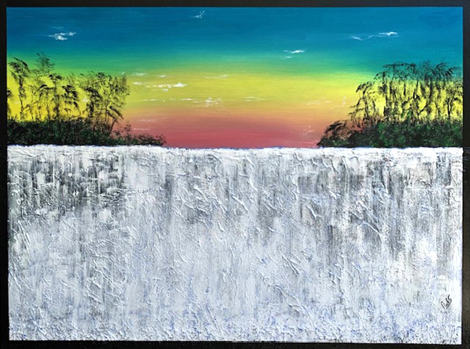 TROPICAL CASCADE Rick Smith Original painting for sale