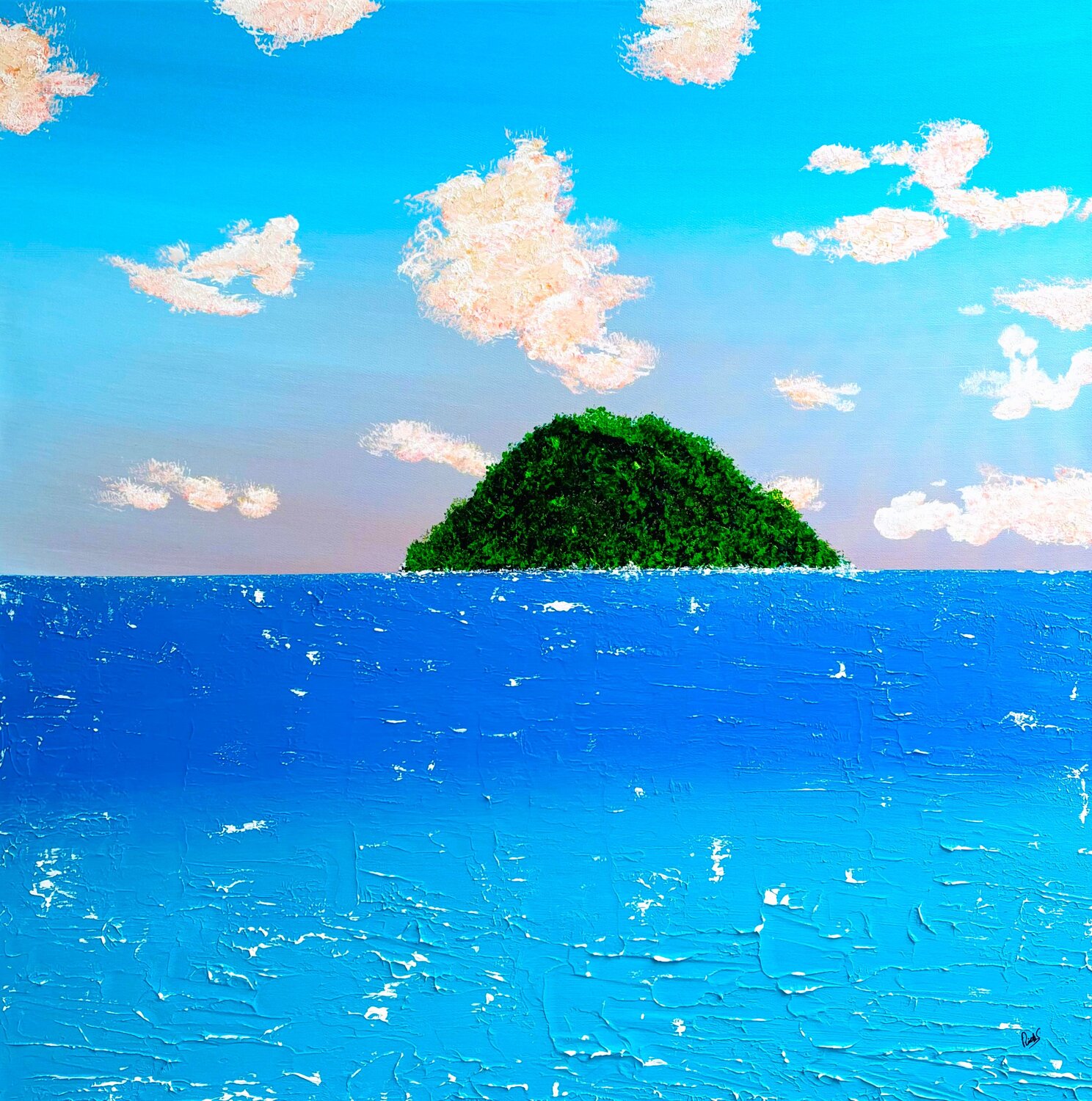 L'ILE Rick Smith Original painting for sale