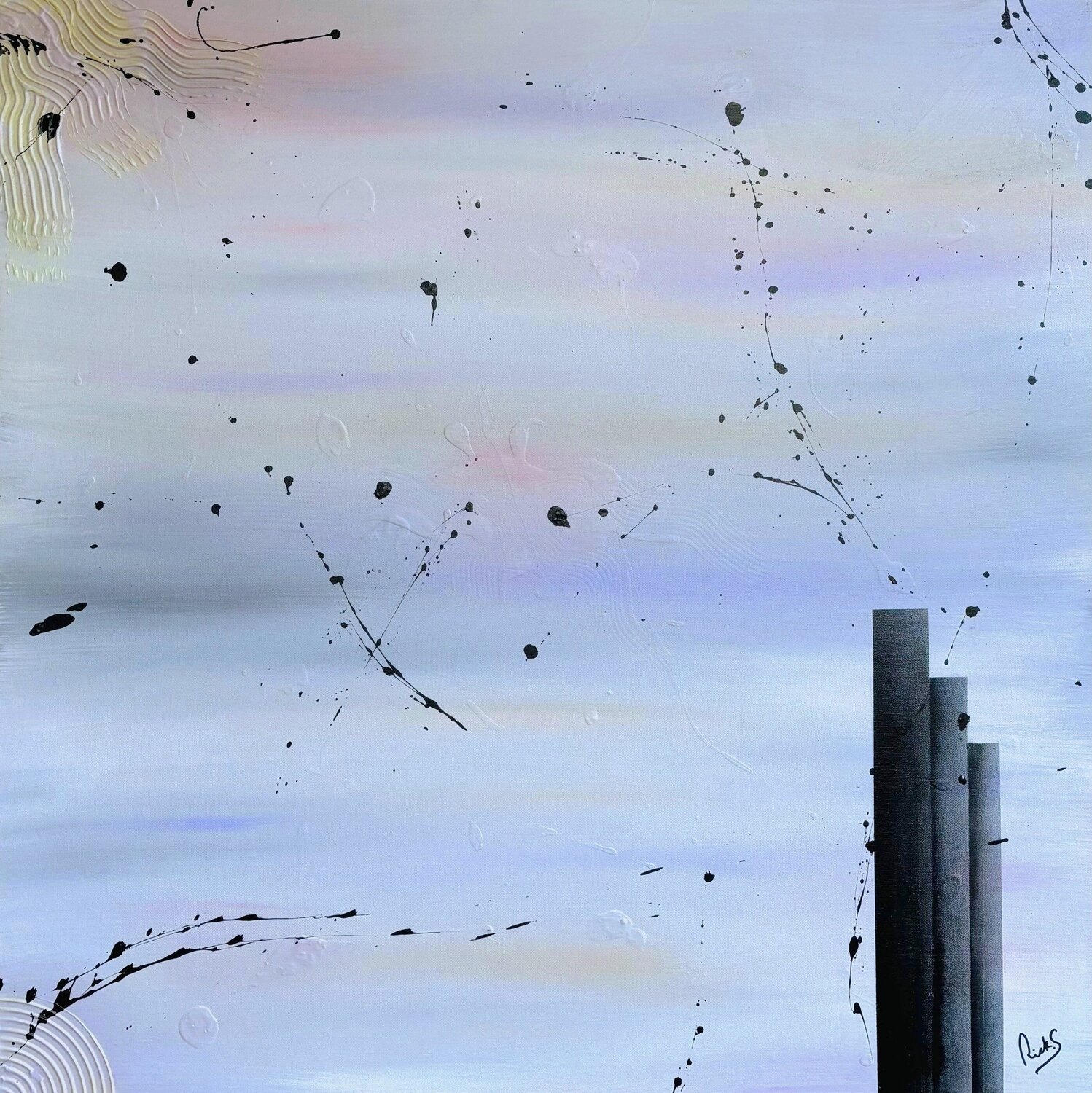 VIBRATIONS SPATIALES Rick Smith Original painting for sale