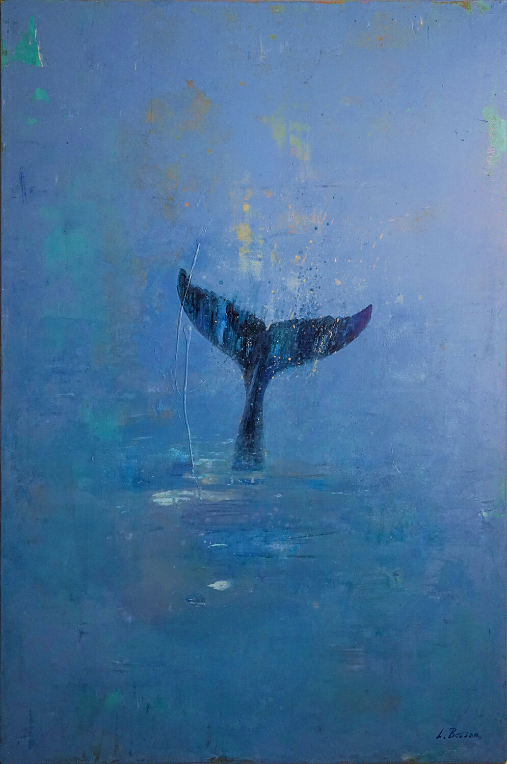 Under the Mirror of the Depths L. Besson Original painting for sale