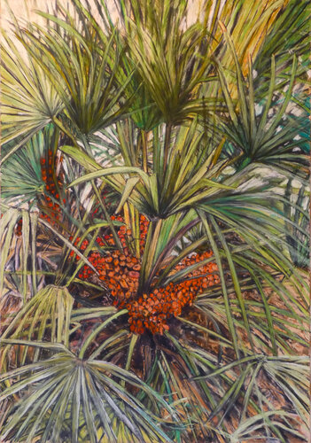 Feuerfrucht II by Gabriele Kübler-Mohr, Painting for Sale on Select