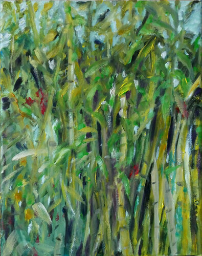 Smaragddschungel 1 by Gabriele Kübler-Mohr, Painting for Sale on Select
