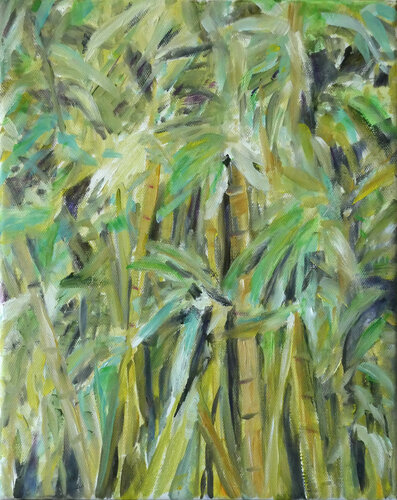 Smaragddschungel 2 by Gabriele Kübler-Mohr, Painting for Sale on Select