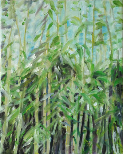 Smaragddschungel 3 by Gabriele Kübler-Mohr, Painting for Sale on Select