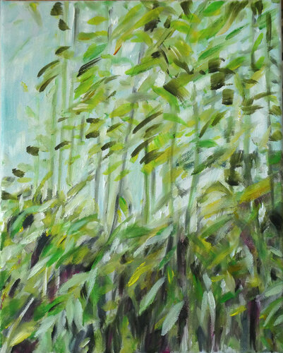 Smaragddschungel 4 by Gabriele Kübler-Mohr, Painting for Sale on Select