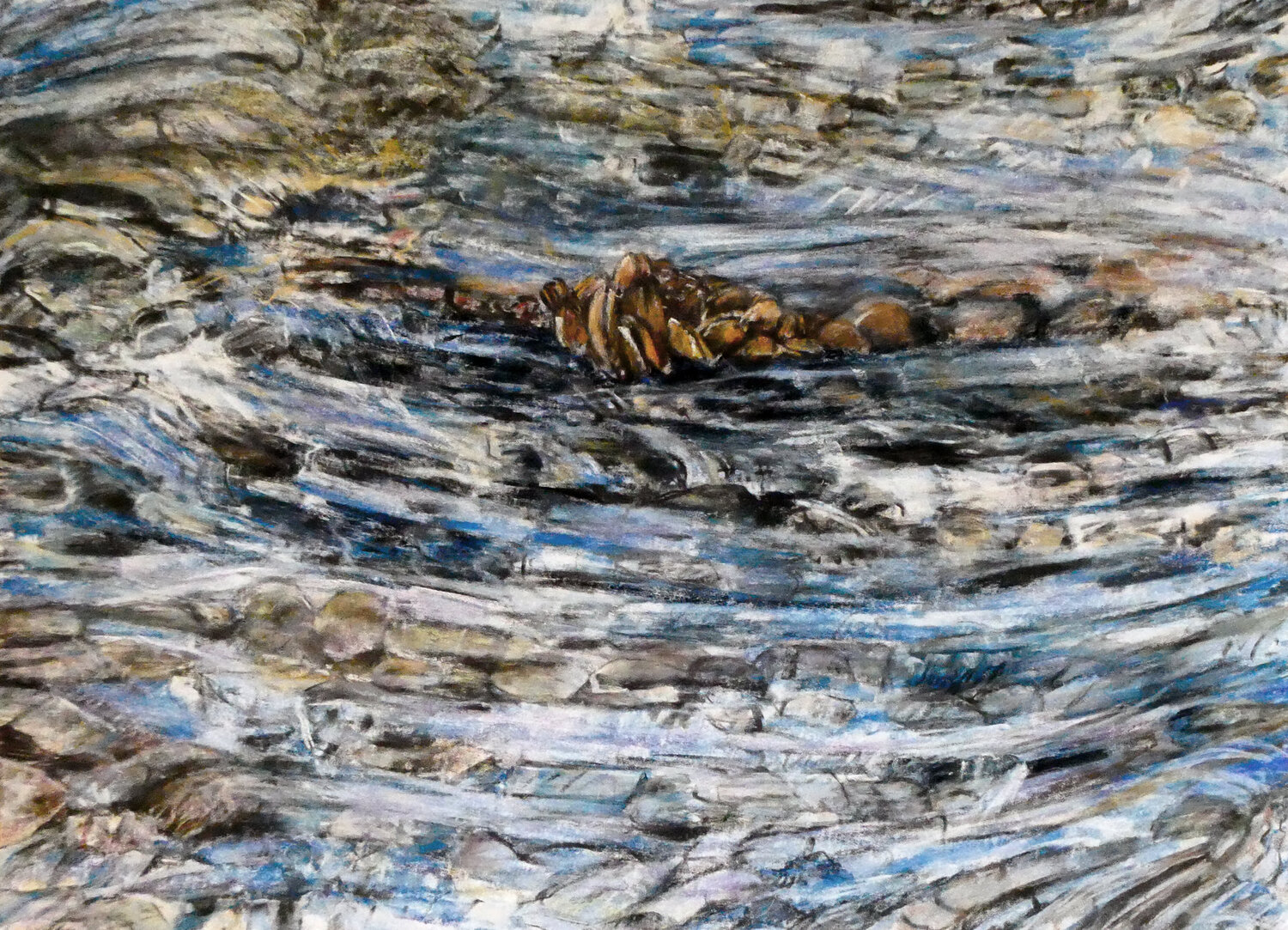 Seeufer 5 Gabriele Kübler-Mohr Original painting for sale