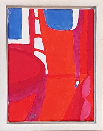Rød abstrakt by Joern Bjerge, Painting for Sale on Select