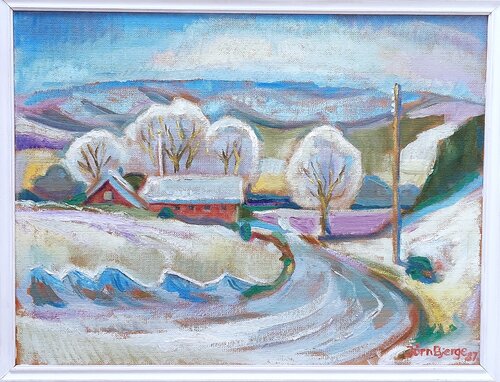Vinterrim 1 by Joern Bjerge, Painting for Sale on Select