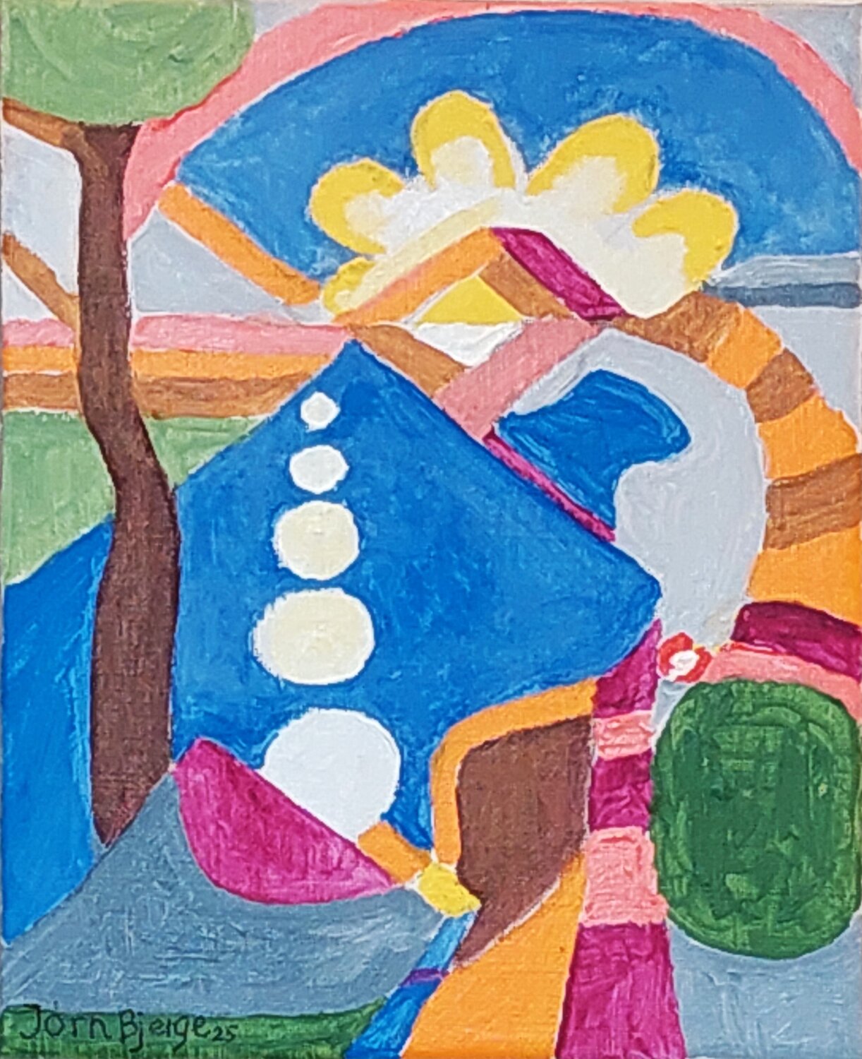 Balance med naturen Joern Bjerge Original painting for sale